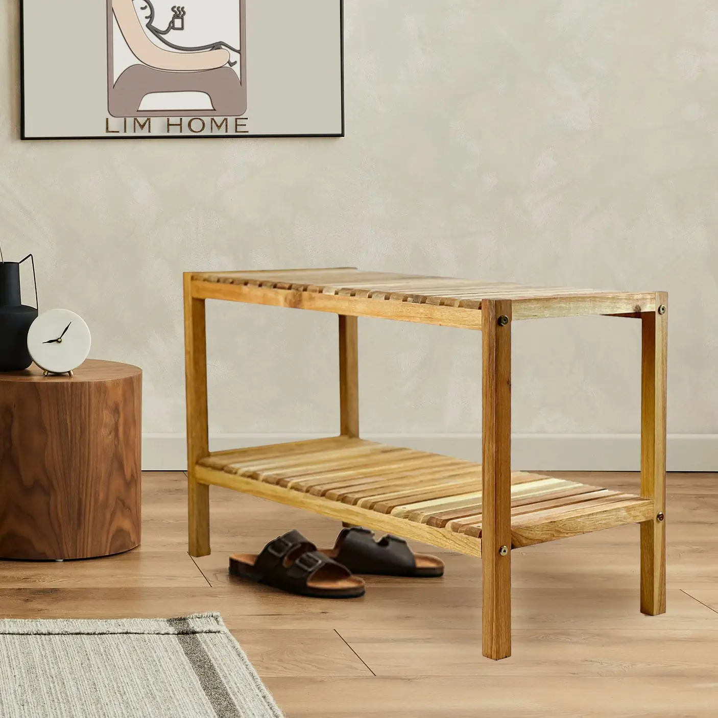 Mehrzweckregal 2-stöckig | Walnussholz